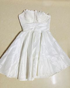 Elegant Cindrella White Strapless Dress