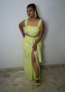 Neon Top Skirt Set