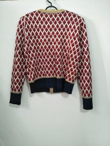 Cardigan With Patchwork Details