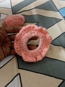 Handmade Crochet Hair Scrunchies