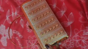 Gold Heart Evening Clutch