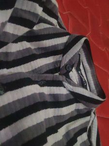 Striped Button-Down Shirt