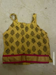 Yellow Traditional Lehenga - 6M Old Girl