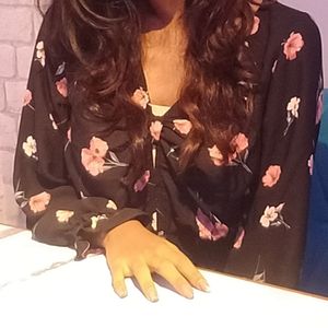 H&amp;M Floral Print V-Neck Top