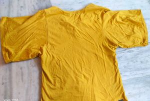 Mustard Flared Sleeve Top