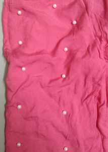 Peach Color Top with Pearls