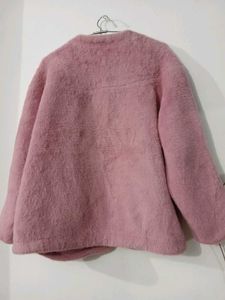 Heavy Pink Faux Fur Coat