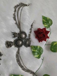 Boho Silver Jewelry Set