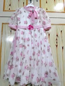 Floral Pink & White Dress