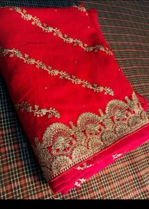 Jari Work Festive Saree &amp; Blouse