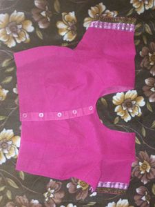 Pink Saree &amp; Blouse Set