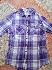 Violet White Checks shirt