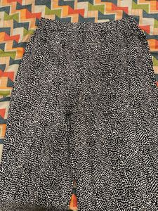 Spot Print Button-Down Midi Culotte