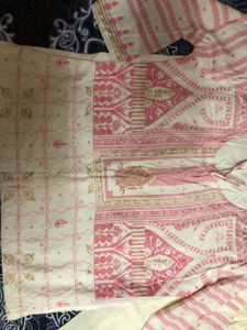 Pink And White Kurta Set