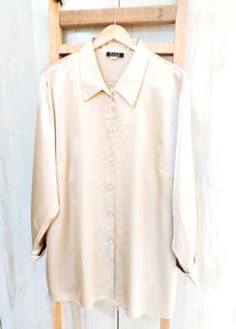 Beige Colour Satin Shirt Bust Size-52