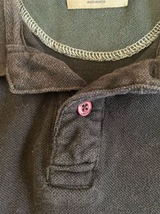 Vintage Navy Polo Shirt - Size M