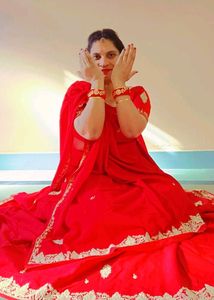 Red Bridal  Lehenga Choli Dupatta