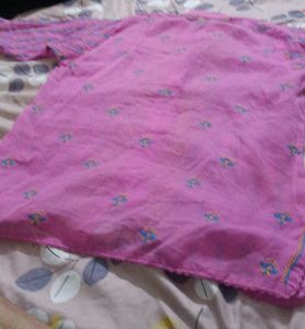 Pink Embroidered Kurta