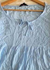 Blue Long Sleeve Top