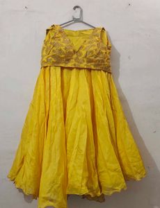 yellow pretty lehenga