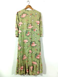 Sage Green Floral Dress (Women)