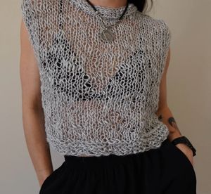 Women Grey Ribbed Knitted Top