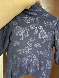 Boys&#39; Navy Floral Blazer