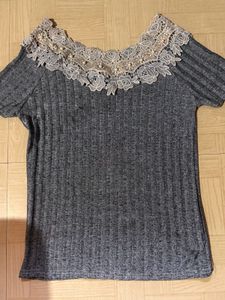 Lace And Pearl Detailing Boat Neck Top
