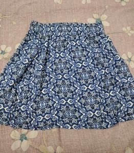 Denim+Short Skirt