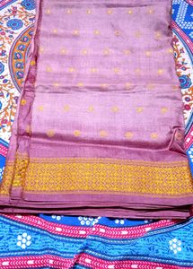 Elegant Lilac Silk Saree 2