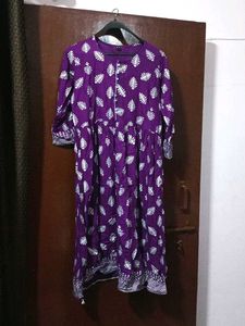 Totally New Anarkali Kurta With Bright Grey Print