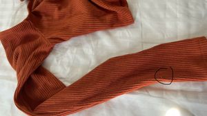 Bershka Fitted Orange Top! Size S