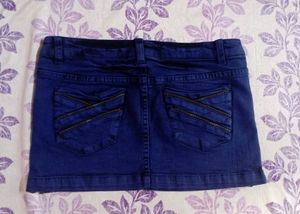 Only Royal Blue Denim Skirt