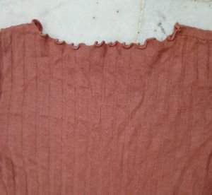 Ribbed Knit Long Sleeve Top