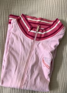 Pink Sleeveless Zip-Up Vest