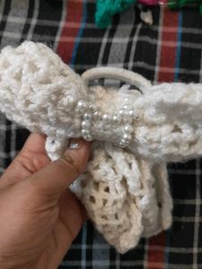 Crochet Bow Hair Clip
