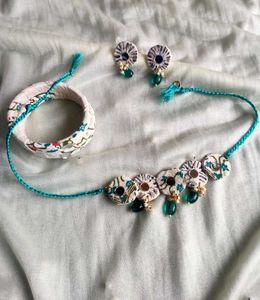 Floral Fabric Jewelry Set