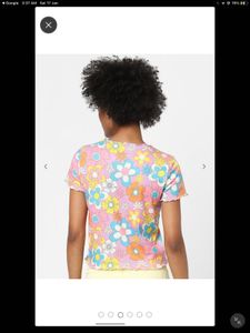 Floral Print Short Sleeve Top