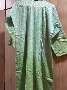 Green Embroidered Kurta