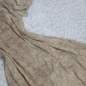 Pastel Beige Color Flory Dress