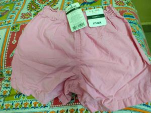 Pink Cotton Shorts