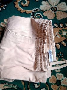 Zara Baggy Pant Cream Colour