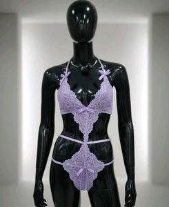 Sexy Lavender Lace Lingerie Set