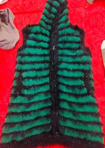 Emerald Green Fur Vest