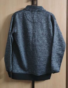 Gray Casual Zip-Up Jacket