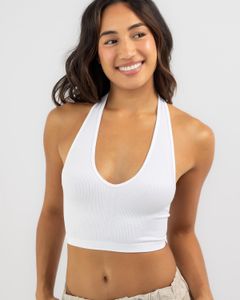 White Halter Top