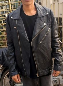 USA PURE  BIKE LEATHER JACKET 👍✅😊