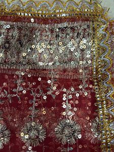 Red Sequined Mata chunni