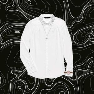 ZARA DIAMOND COLLAR SHIRT/TOP