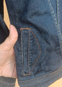 Slim Fit Tailored Indigo Dark Denim Jacket